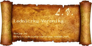 Ledniczky Veronika névjegykártya